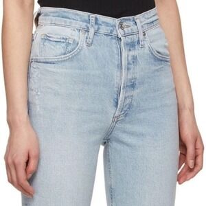 Citizens Of Humanity Light Wash Daphne Jeans Distressed Knee Size 26